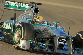 World © Octane Photographic Ltd. Formula 1 Winter testing, Jerez, 8th February 2013. Mercedes AMG Petronas F1 W04, Lewis Hamilton. Digital Ref: 0574lw1d9721