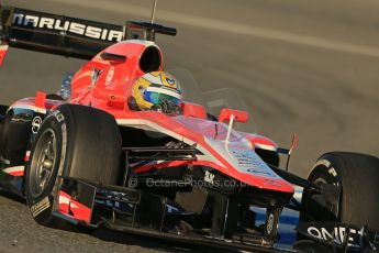 World © Octane Photographic Ltd. Formula 1 Winter testing, Jerez, 8th February 2013. Marussia MR02, Luiz Razia. Digital Ref: 0574lw1d9743