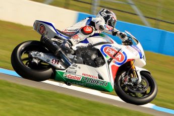 World © Octane Photographic Ltd. World Superbikes (SBK) European GP – Donington Park – Free Practice. Pata Honda World Superbike – Honda CBR-1000RR – Leon Haslam. Saturday 25th May 2013. Digital Ref : 0698ce1d3271