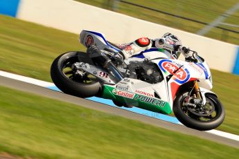 World © Octane Photographic Ltd. World Superbikes (SBK) European GP – Donington Park – Free Practice. Pata Honda World Superbike – Honda CBR-1000RR – Leon Haslam. Saturday 25th May 2013. Digital Ref : 0698ce1d3319
