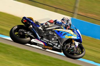 World © Octane Photographic Ltd. World Superbikes (SBK) European GP – Donington Park – Free Practice. BMW Motorrad GoldBet SBK – BMW S1000RR – Marco Melandri. Saturday 25th May 2013. Digital Ref : 0698ce1d3347
