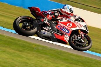 World © Octane Photographic Ltd. World Superbikes (SBK) European GP – Donington Park – Free Practice. Team Ducati Alstare – Ducati 1199 Panigale R – Carlos Checa. Saturday 25th May 2013. Digital Ref : 0698ce1d3370
