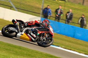 World © Octane Photographic Ltd. World Superbikes (SBK) European GP – Donington Park – Free Practice. Aprilia Racing Team – Aprilia RSV4 Factory – Sylvain Guintoli. Saturday 25th May 2013. Digital Ref : 0698ce1d3390