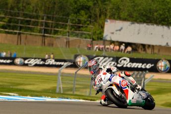 World © Octane Photographic Ltd. World Superbikes (SBK) European GP – Donington Park – Qualifying Practice. Pata Honda World Superbike – Honda CBR-1000RR – Leon Haslam. Saturday 25th May 2013. Digital Ref :