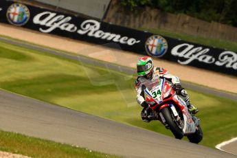 World © Octane Photographic Ltd. World Superbikes (SBK) European GP – Donington Park – Qualifying Practice. Althea Racing – Aprilia RSV4 Factory – Davide Giugliano. Saturday 25th May 2013. Digital Ref :