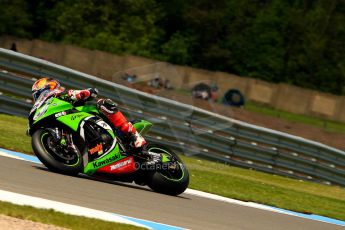 World © Octane Photographic Ltd. World Superbikes (SBK) European GP – Donington Park – Qualifying Practice. Kawasaki Racing Team – Kawasaki ZX-10R – Loris Baz. Saturday 25th May 2013. Digital Ref :