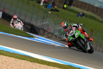 World © Octane Photographic Ltd. World Superbikes (SBK) European GP – Donington Park – Qualifying Practice. Kawasaki Racing Team – Kawasaki ZX-10R – Tom Sykes. Saturday 25th May 2013. Digital Ref :