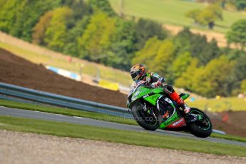 World © Octane Photographic Ltd. World Superbikes (SBK) European GP – Donington Park – Qualifying Practice. Kawasaki Racing Team – Kawasaki ZX-10R – Loris Baz. Saturday 25th May 2013. Digital Ref :