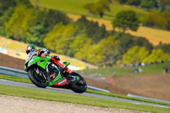 World © Octane Photographic Ltd. World Superbikes (SBK) European GP – Donington Park – Qualifying Practice. Kawasaki Racing Team – Kawasaki ZX-10R – Tom Sykes. Saturday 25th May 2013. Digital Ref :