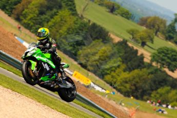 World © Octane Photographic Ltd. World Superbikes (SBK) European GP – Donington Park – Qualifying Practice. Team Pedercini – Kawasaki ZX-10R – Alexander Lundh. Saturday 25th May 2013. Digital Ref :