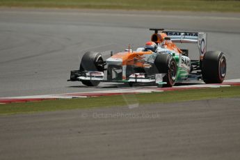 World © Octane Photographic Ltd. Formula 1 - Young Driver Test - Silverstone. Friday 19th July 2013. Day 3. Sahara Force India VJM06  - Adrian Sutil. Digital Ref :  0755lw1d0083