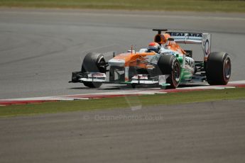 World © Octane Photographic Ltd. Formula 1 - Young Driver Test - Silverstone. Friday 19th July 2013. Day 3. Sahara Force India VJM06 - Adrian Sutil. Digital Ref : 0755lw1d0083