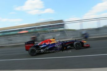 World © Octane Photographic Ltd. Formula 1 - Young Driver Test - Silverstone. Friday 19th July 2013. Day 3. Infiniti Red Bull Racing RB9 - Sebastian Vettel. Digital Ref : 0755lw1d0178