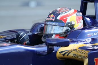 World © Octane Photographic Ltd. Formula 1 - Young Driver Test - Silverstone. Friday 19th July 2013. Day 3. Scuderia Toro Rosso STR8 – Danill Kvyat. Digital Ref :  0755lw1d0228