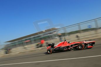 World © Octane Photographic Ltd. Formula 1 - Young Driver Test - Silverstone. Friday 19th July 2013. Day 3. Marussia F1 Team MR02 - Rodolfo Gonzalez. Digital Ref : 0755lw1d9835