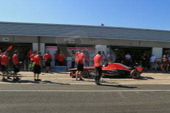 World © Octane Photographic Ltd. Formula 1 - Young Driver Test - Silverstone. Friday 19th July 2013. Day 3. Marussia F1 Team MR02 - Rodolfo Gonzalez. Digital Ref :  0755lw1d9942