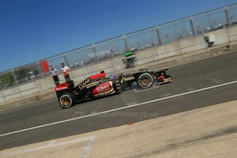 World © Octane Photographic Ltd. Formula 1 - Young Driver Test - Silverstone. Friday 19th July 2013. Day 3. Lotus F1 Team E21 – Nicolas Prost. Digital Ref :  0755lw1d9986