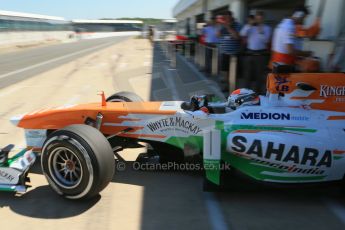 World © Octane Photographic Ltd. Formula 1 - Young Driver Test - Silverstone. Friday 19th July 2013. Day 3. Sahara Force India VJM06 - Adrian Sutil. Digital Ref :0755lw1d9994