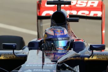 World © Octane Photographic Ltd. Formula 1 - Young Driver Test - Silverstone. Thursday 18th July 2013. Day 2. Scuderia Toro Rosso STR8 - Daniel Ricciardo. Digital Ref : 0753lw1d6046