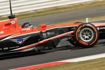 World © Octane Photographic Ltd. Formula 1 - Young Driver Test - Silverstone. Thursday 18th July 2013. Day 2. Marussia F1 Team MR02 - Rodolfo Gonzalez. Digital Ref : 0753lw1d6226