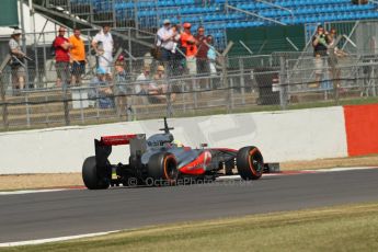 World © Octane Photographic Ltd. Formula 1 - Young Driver Test - Silverstone. Thursday 18th July 2013. Day 2. Vodafone McLaren Mercedes MP4/28 - Oliver Turvey. Digital Ref : 0753lw1d6342