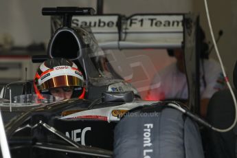 World © Octane Photographic Ltd. Formula 1 - Young Driver Test - Silverstone. Thursday 18th July 2013. Day 2. Sauber C32 - Nico Hülkenberg. Digital Ref : 0753lw1d6423