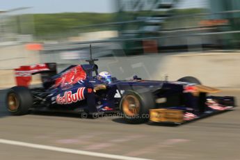 World © Octane Photographic Ltd. Formula 1 - Young Driver Test - Silverstone. Thursday 18th July 2013. Day 2. Scuderia Toro Rosso STR8 - Daniel Ricciardo. Digital Ref : 0753lw1d9206