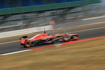 World © Octane Photographic Ltd. Formula 1 - Young Driver Test - Silverstone. Thursday 18th July 2013. Day 2. Marussia F1 Team MR02 - Rodolfo Gonzalez. Digital Ref : 0753lw1d9372