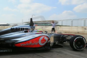 World © Octane Photographic Ltd. Formula 1 - Young Driver Test - Silverstone. Thursday 18th July 2013. Day 2. Vodafone McLaren Mercedes MP4/28 - Oliver Turvey. Digital Ref : 0753lw1d9587