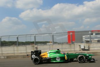 World © Octane Photographic Ltd. Formula 1 - Young Driver Test - Silverstone. Thursday 18th July 2013. Day 2. Caterham F1 Team CT03 – Will Stevens. Digital Ref : 0753lw1d9599