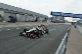 World © Octane Photographic Ltd. Formula 1 - Young Driver Test - Silverstone. Thursday 18th July 2013. Day 2. Lotus F1 Team E21 - Davide Valsecchi. Digital Ref : 0753lw1d9654