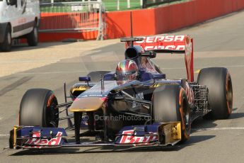 World © Octane Photographic Ltd. Formula 1 - Young Driver Test - Silverstone. Wednesday 17th July 2013. Day 1. Scuderia Toro Rosso STR8 - Johnny Cecotto Jr. Digital Ref : 0752lw1d5738