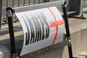 World © Octane Photographic Ltd. Formula 1 - Young Driver Test - Silverstone. Wednesday 17th July 2013. Day 1. Sahara Force India - James Calado pit board. Digital Ref : 0752lw1d5777