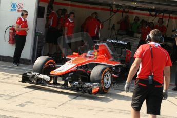 World © Octane Photographic Ltd. Formula 1 - Young Driver Test - Silverstone. Wednesday 17th July 2013. Day 1. Marussia F1 Team MR02 - Tio Ellinas. Digital Ref : 0752lw1d5797