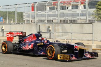 World © Octane Photographic Ltd. Formula 1 - Young Driver Test - Silverstone. Wednesday 17th July 2013. Day 1. Scuderia Toro Rosso STR8 - Johnny Cecotto Jr. Digital Ref : 0752lw1d5843