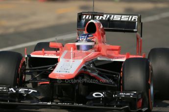 World © Octane Photographic Ltd. Formula 1 - Young Driver Test - Silverstone. Wednesday 17th July 2013. Day 1. Marussia F1 Team MR02 - Tio Ellinas. Digital Ref : 0752lw1d8538