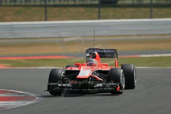 World © Octane Photographic Ltd. Formula 1 - Young Driver Test - Silverstone. Wednesday 17th July 2013. Day 1. Marussia F1 Team MR02 - Tio Ellinas. Digital Ref : 0752lw1d8717