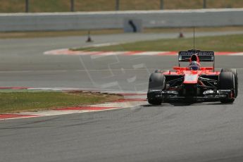 World © Octane Photographic Ltd. Formula 1 - Young Driver Test - Silverstone. Wednesday 17th July 2013. Day 1. Marussia F1 Team MR02 - Tio Ellinas. Digital Ref : 0752lw1d8753