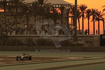 World © Octane Photographic Ltd. Friday 21st November 2014. Abu Dhabi Grand Prix - Yas Marina Circuit - Formula 1 Practice 2. Mercedes AMG Petronas F1 W05 - Nico Rosberg. Digital Ref: 1161CB1D7059
