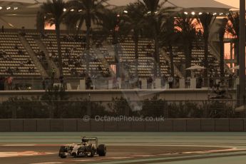 World © Octane Photographic Ltd. Friday 21st November 2014. Abu Dhabi Grand Prix - Yas Marina Circuit - Formula 1 Practice 2. Mercedes AMG Petronas F1 W05 - Nico Rosberg. Digital Ref: 1161CB1D7129