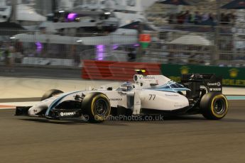 World © Octane Photographic Ltd. Friday 21st November 2014. Abu Dhabi Grand Prix - Yas Marina Circuit - Formula 1 Practice 2. Williams Martini Racing FW36 – Valtteri Bottas. Digital Ref: 1161CB1D7179