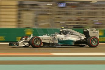 World © Octane Photographic Ltd. Friday 21st November 2014. Abu Dhabi Grand Prix - Yas Marina Circuit - Formula 1 Practice 2. Mercedes AMG Petronas F1 W05 - Nico Rosberg. Digital Ref: 1161CB1D7187