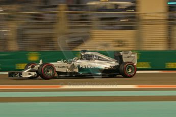 World © Octane Photographic Ltd. Friday 21st November 2014. Abu Dhabi Grand Prix - Yas Marina Circuit - Formula 1 Practice 2. Mercedes AMG Petronas F1 W05 – Lewis Hamilton. Digital Ref: 1161CB1D7191