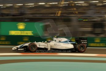 World © Octane Photographic Ltd. Friday 21st November 2014. Abu Dhabi Grand Prix - Yas Marina Circuit - Formula 1 Practice 2. Williams Martini Racing FW36 – Valtteri Bottas. Digital Ref: 1161CB1D7202