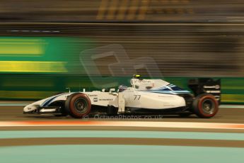 World © Octane Photographic Ltd. Friday 21st November 2014. Abu Dhabi Grand Prix - Yas Marina Circuit - Formula 1 Practice 2. Williams Martini Racing FW36 – Valtteri Bottas. Digital Ref: 1161CB1D7259