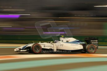 World © Octane Photographic Ltd. Friday 21st November 2014. Abu Dhabi Grand Prix - Yas Marina Circuit - Formula 1 Practice 2. Williams Martini Racing FW36 – Valtteri Bottas. Digital Ref: 1161CB1D7305