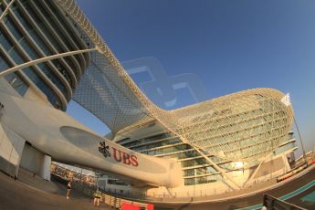 World © Octane Photographic Ltd. Friday 21st November 2014. Abu Dhabi Grand Prix - Yas Marina Circuit - Formula 1 Practice 2. Yas Viceroy hotel. Digital Ref: 1161CB7D8015