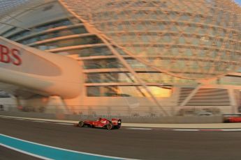 World © Octane Photographic Ltd. Friday 21st November 2014. Abu Dhabi Grand Prix - Yas Marina Circuit - Formula 1 Practice 2. Scuderia Ferrari F14T – Kimi Raikkonen. Digital Ref: 1161CB7D8022