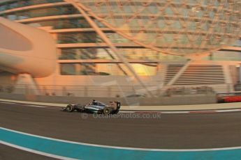 World © Octane Photographic Ltd. Friday 21st November 2014. Abu Dhabi Grand Prix - Yas Marina Circuit - Formula 1 Practice 2. Mercedes AMG Petronas F1 W05 – Lewis Hamilton. Digital Ref: 1161CB7D8024