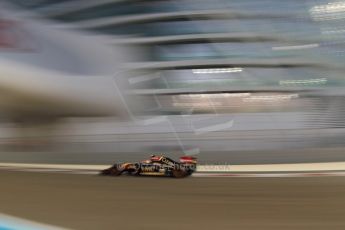 World © Octane Photographic Ltd. Friday 21st November 2014. Abu Dhabi Grand Prix - Yas Marina Circuit - Formula 1 Practice 2. Lotus F1 Team E22  – Romain Grosjean. Digital Ref: 1161CB7D8064